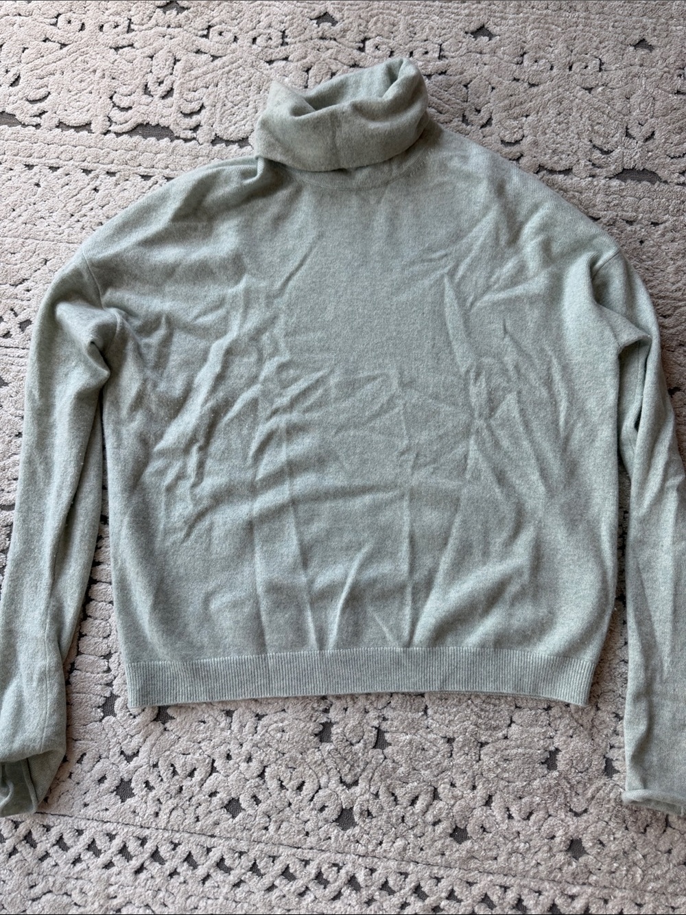 COS Light Sage Green Turtleneck Sweater